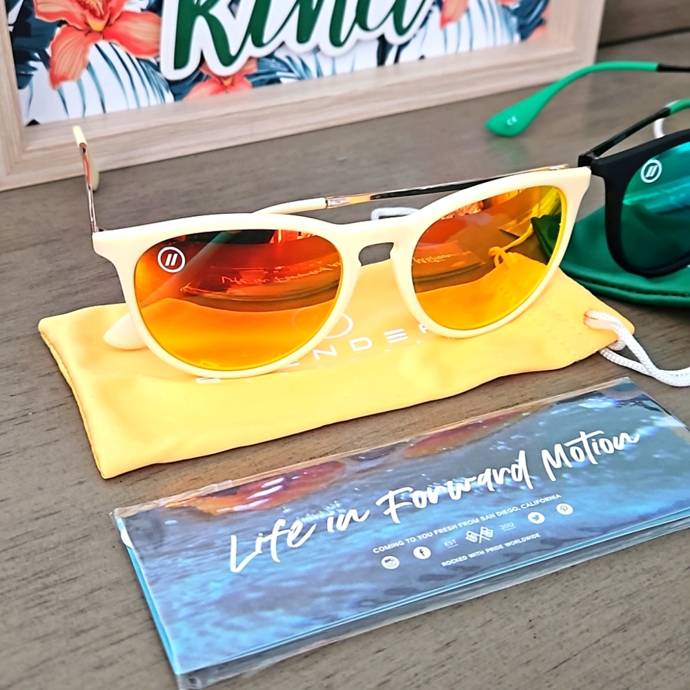 Blenders Yellow frame Red mirror North Park Sunglasses